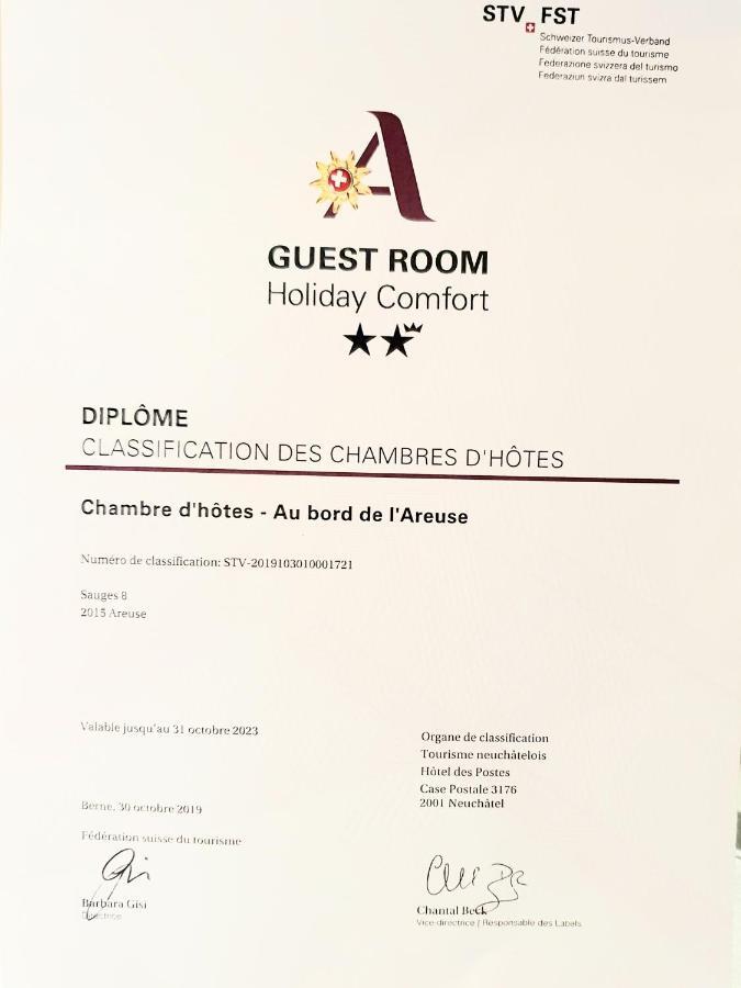Chambre Aux Bord De L'Areuse Ngoại thất bức ảnh
